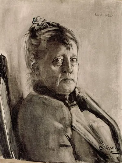 Portrait of the Painter Kitty L. Kielland by Кристиан Крох, 1891 — digital art print download