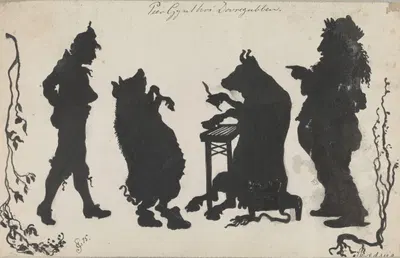 Silhuetter; Peer Gynt hos Dovregubben by Кристиан Скредсвиг, 1875 — digital art print download