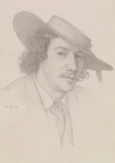 Portrait of Whistler by Эдвард Джон Пойнтер, 1858 — digital art print download