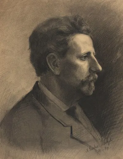 A Man in Profile by Густав Вентцель, 1879 — digital art print download