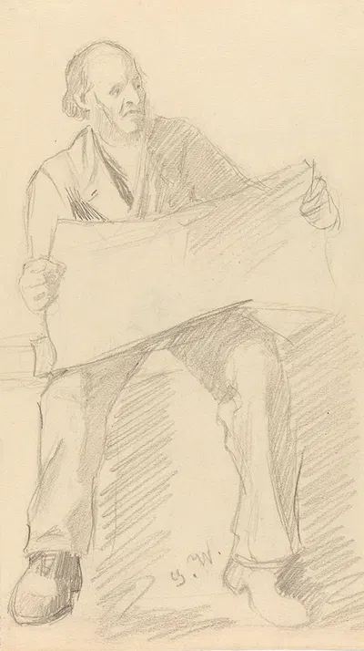 A Man Reading by Густав Вентцель — digital art print download