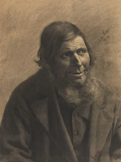 Bearded Man by Gustav Wentzel, 1879 — digital art print download