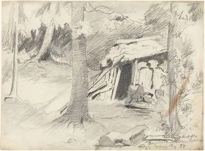 Hut in the Forest by Густав Вентцель, 1894 — digital art print download