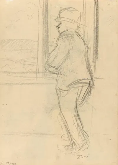Man by Window by Густав Вентцель, 1881 — digital art print download