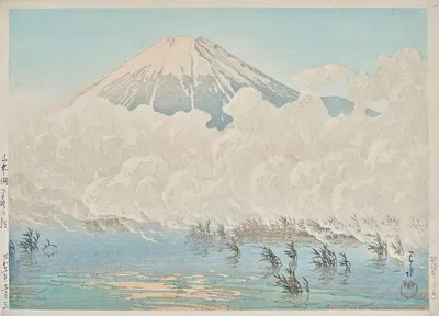 Утро в Хирано, озеро Яманака by Кавасе Хасуи, 1936 — digital art print download