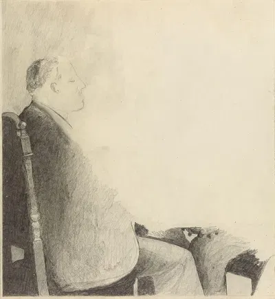 Seated Man by Gustav Wentzel — digital art print download