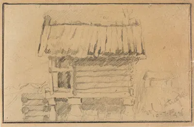 Stabbur, Gol in Hallingdal by Густав Вентцель, 1880 — digital art print download