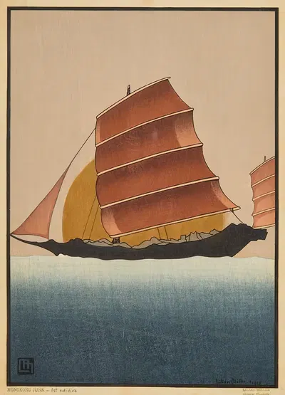 Джонка Гонконга by Лилиан Мэй Миллер, 1928 — digital art print download