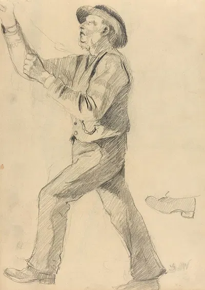 Striding Man by Густав Вентцель, 1881 — digital art print download