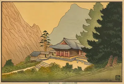 Монастырь Макаен, Алмазные горы, Корея by Лилиан Мэй Миллер, 1928 — digital art print download