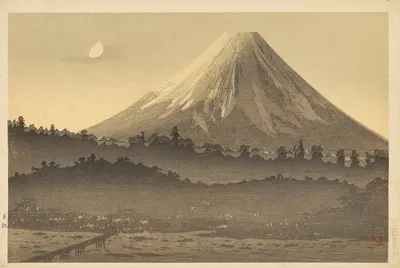 Mount Fuji seen near Tamaho, Dawn by Takahashi Hiroaki — digital art print download