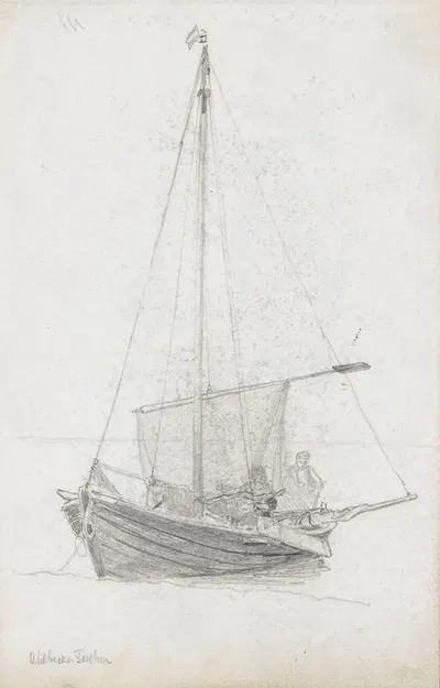 Fiskebåt fra Ahlbeck by Ханс Гуде, 1881 — digital art print download
