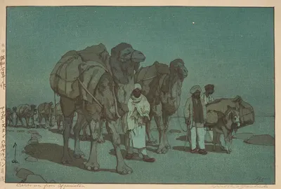 Караван из Афганистана; лунная ночь by Ёсита Хироши, 1932 — digital art print download