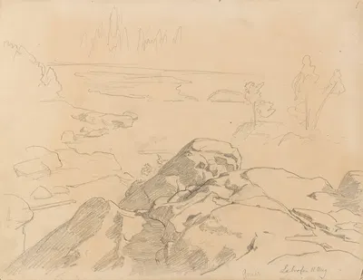 Fra Labro by Ханс Гуде, 1862 — digital art print download