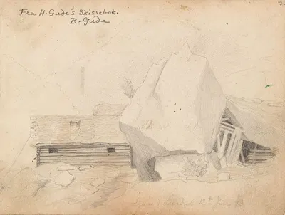Fra Ljøsne i Lærdal by Ханс Гуде, 1843 — digital art print download
