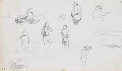 Studier av fisker; seilbåt by Ханс Гуде, 1869 — digital art print download