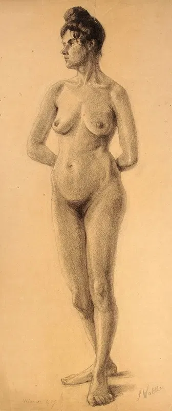 Seisev naisakt by Лилли Вальтер, 1909 — digital art print download