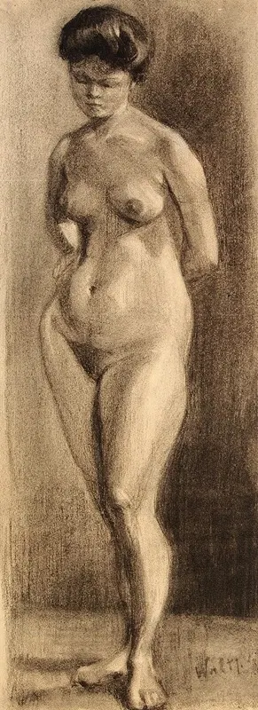 Seisev naisakt by Лилли Вальтер, 1909 — digital art print download
