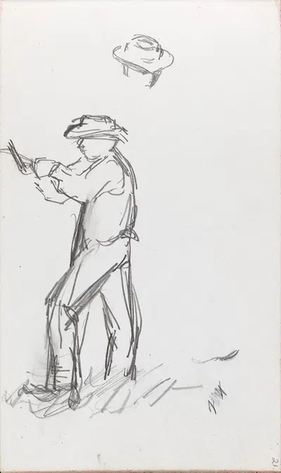 Hode; mann hvilende på redskap by Людвиг Карстен, 1893 — digital art print download