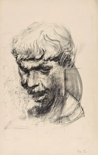 Selvportrett. Etter byste av Kai Nielsen by Людвиг Карстен, 1926 — digital art print download