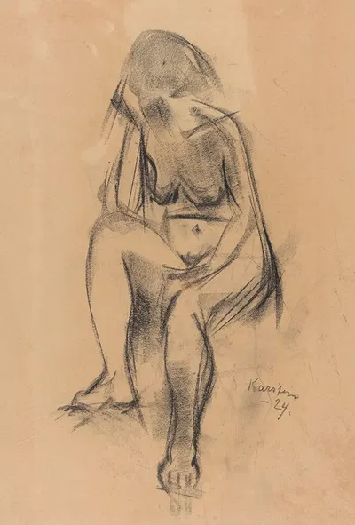 Sittende akt by Людвиг Карстен, 1924 — digital art print download