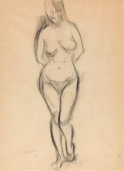 Stående kvinneakt by Людвиг Карстен, 1914 — digital art print download
