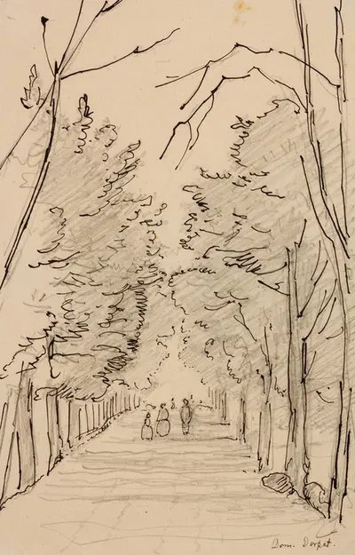 Toome allee by Woldemar Friedrich Krüger — digital art print download