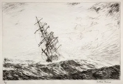 Hove To by Arthur John Trevor Briscoe, 1929 — digital art print download