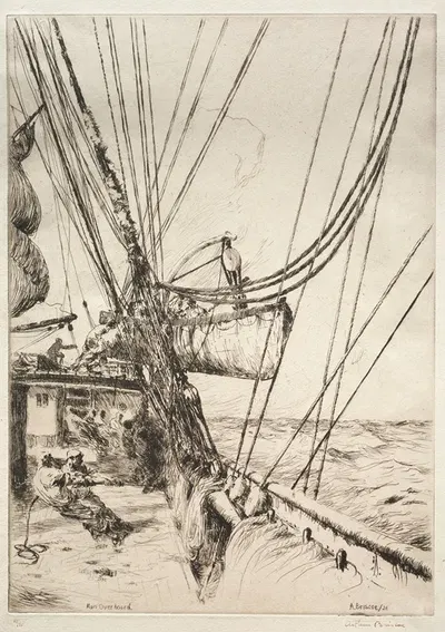Man Overboard by Arthur John Trevor Briscoe, 1926 — digital art print download