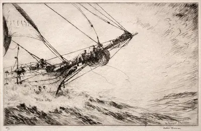 The Bowsprit by Arthur John Trevor Briscoe, 1928 — digital art print download