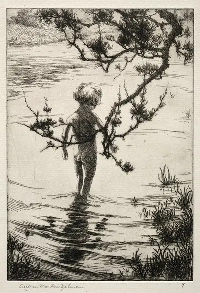 Знойный полдень by Артур Уильям Хайнцельман, 1919 — digital art print download