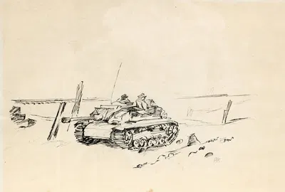 Panzer in Russland by Август Кратцер — digital art print download