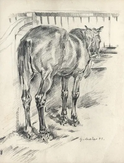 Pferd im Stall by Август Кратцер, 1941 — digital art print download