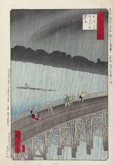 Ohashi Atake no yudachi by Utagawa Hiroshige — digital art print download