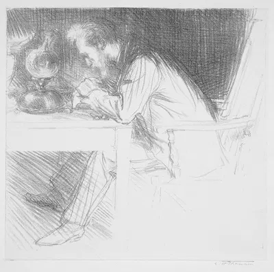 Charles Ricketts by Чарльз Хаслвуд Шеннон, 1894 — digital art print download