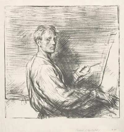 Portrait of the Artist, No. 1 by Чарльз Хаслвуд Шеннон, 1905 — digital art print download