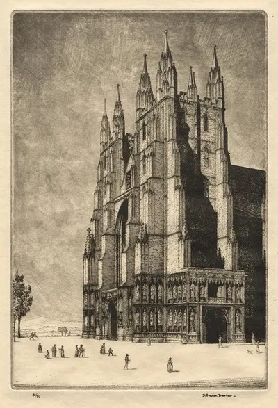 Canterbury Cathedral by Сирил Е. Пауэр, c. 1930 — digital art print download