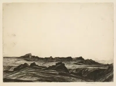 Вершины Аррана by Дэвид Янг Кэмерон, 1912 — digital art print download