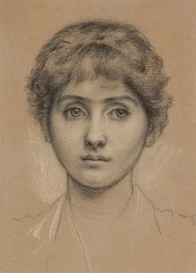 Portrait of Margaret Burne-Jones by Эдвард Джон Пойнтер — digital art print download