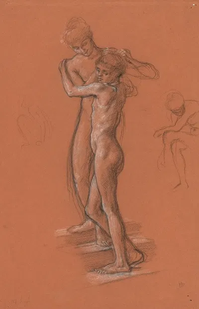 Study for 'Idle Fears' by Эдвард Джон Пойнтер — digital art print download