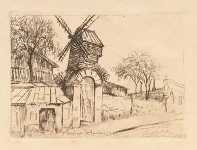 Moulin de la Galette by Южен Делатр — digital art print download