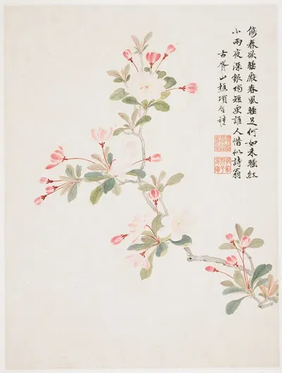 Crab-apple Blossom by Xiang Shengmo, 1656 — digital art print download