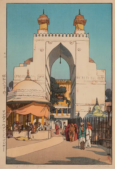 Высокие ворота в Аджмере (Аджумеру но Берендеруваджа) by Ёсита Хироши, 1931 — digital art print download