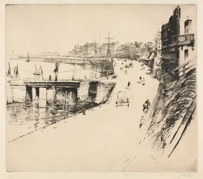 The Dam of Treport by Гюстав Лёотр — digital art print download