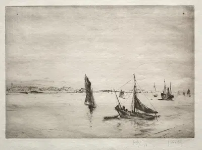 The Roadway of La Rochelle by Gustave Leheutre — digital art print download