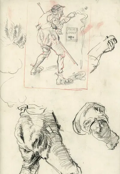 Studienblatt by Германн Гробер, 1911 — digital art print download