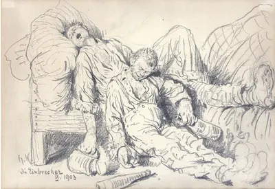 Die Einbrecher by Германн фон Каульбах, 1903 — digital art print download