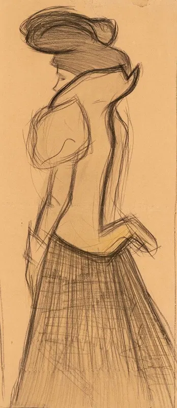 Figura de mujer (Profile of a lady) by Joaquín Torres-García, 1902 — digital art print download