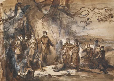 Grand ducal hunting party by Иоганн Баптист Кирнер — digital art print download