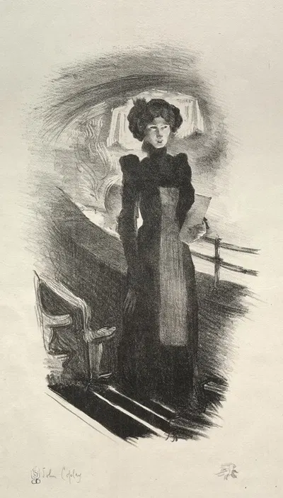 The Programme Seller by John Copley, 1909 — digital art print download